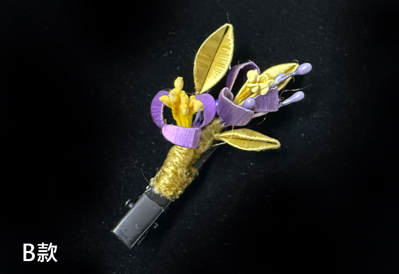 翼藝纏花福飾 -傳統紅春仔花(玫瑰叢)夾/胸針/髮梳